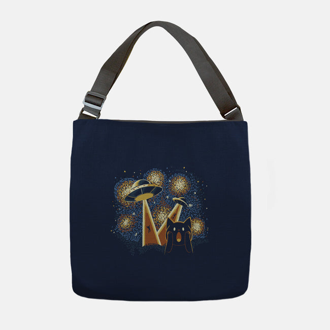 Alien Invasion Cat Scream-None-Adjustable Tote-Bag-tobefonseca