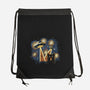 Alien Invasion Cat Scream-None-Drawstring-Bag-tobefonseca
