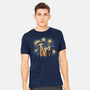 Alien Invasion Cat Scream-Mens-Heavyweight-Tee-tobefonseca