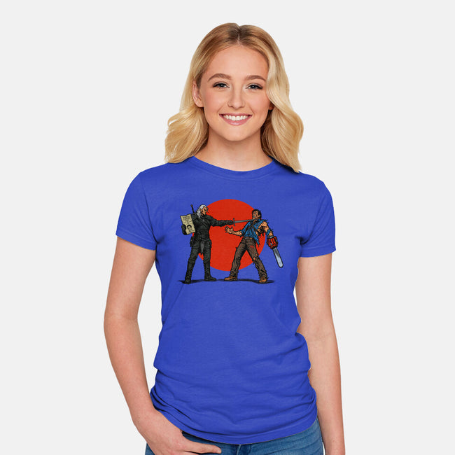 Evil Dead Or Alive-Womens-Fitted-Tee-AndreusD
