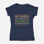 Less Active Lifestyle-Womens-V-Neck-Tee-Popnotic