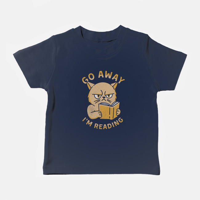 Go Away I'm Reading-Baby-Basic-Tee-brunopires