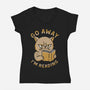 Go Away I'm Reading-Womens-V-Neck-Tee-brunopires