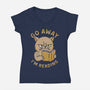 Go Away I'm Reading-Womens-V-Neck-Tee-brunopires