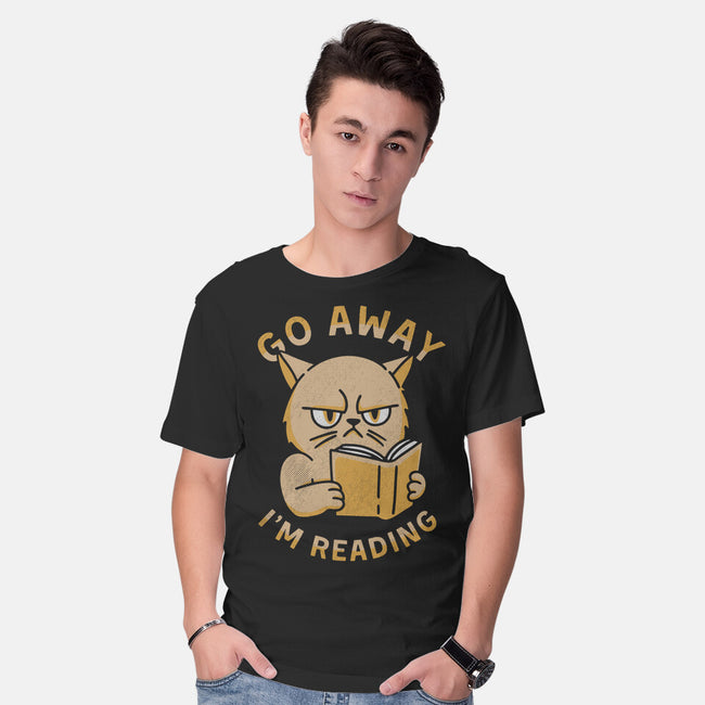 Go Away I'm Reading-Mens-Basic-Tee-brunopires