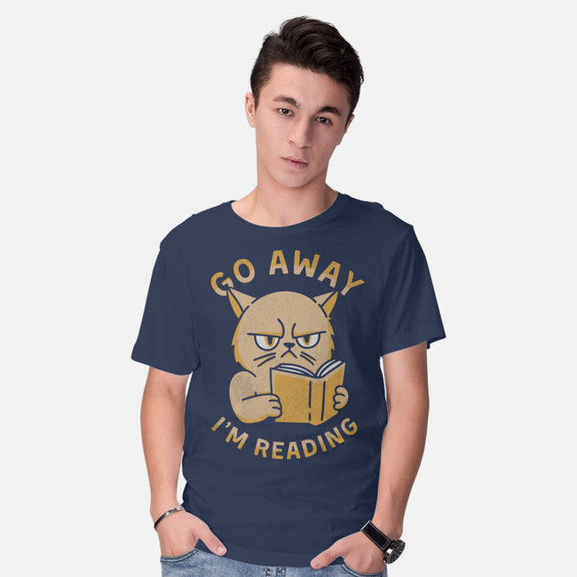 Go Away I'm Reading-Mens-Basic-Tee-brunopires