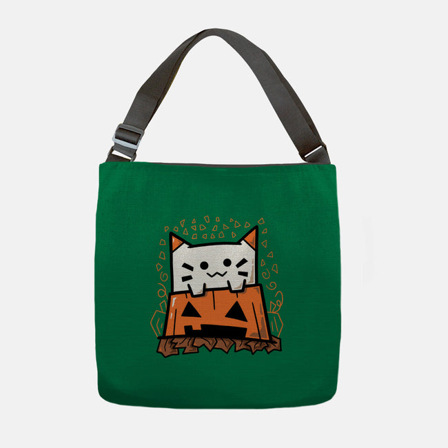 Pumpkin Cat Meow-None-Adjustable Tote-Bag-bloomgrace28