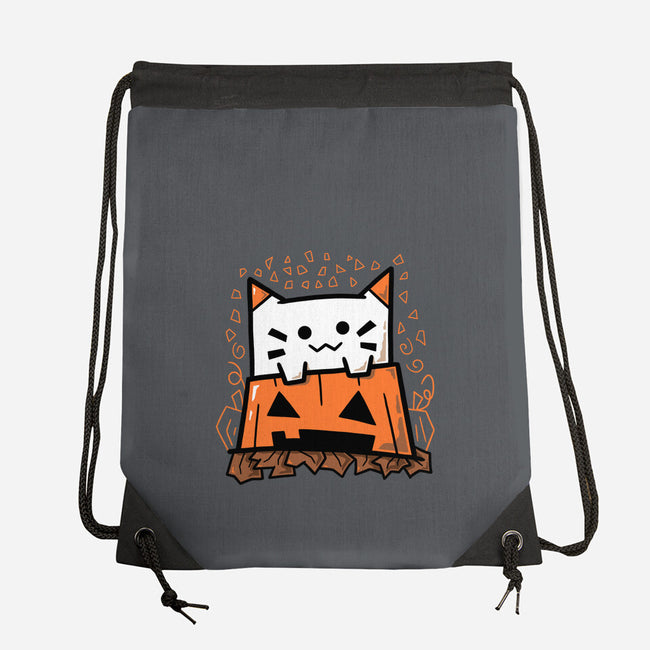Pumpkin Cat Meow-None-Drawstring-Bag-bloomgrace28