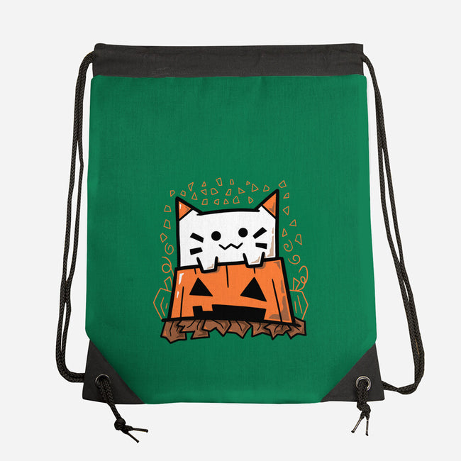 Pumpkin Cat Meow-None-Drawstring-Bag-bloomgrace28