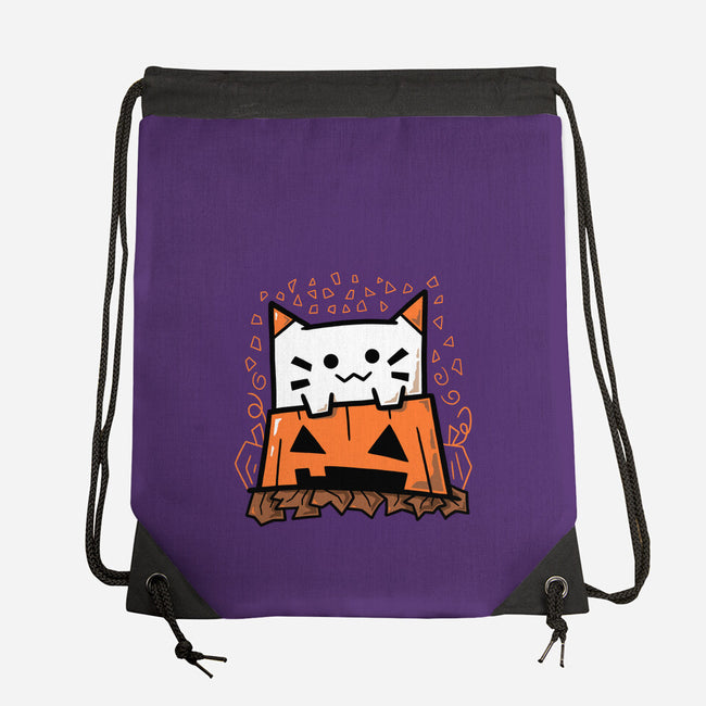 Pumpkin Cat Meow-None-Drawstring-Bag-bloomgrace28