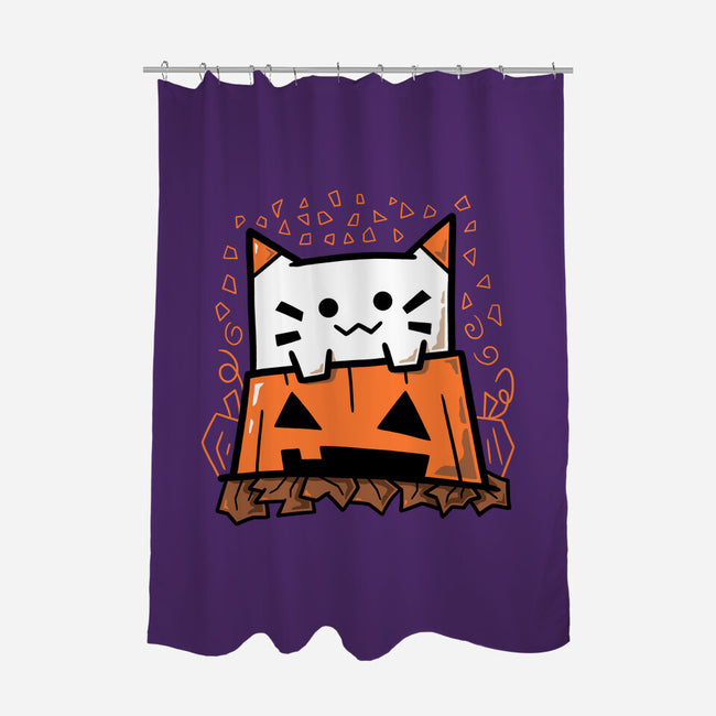 Pumpkin Cat Meow-None-Polyester-Shower Curtain-bloomgrace28