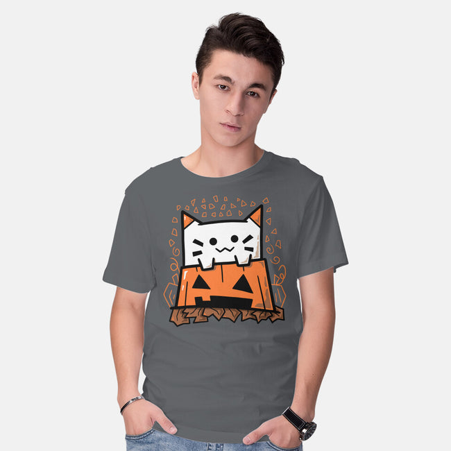 Pumpkin Cat Meow-Mens-Basic-Tee-bloomgrace28