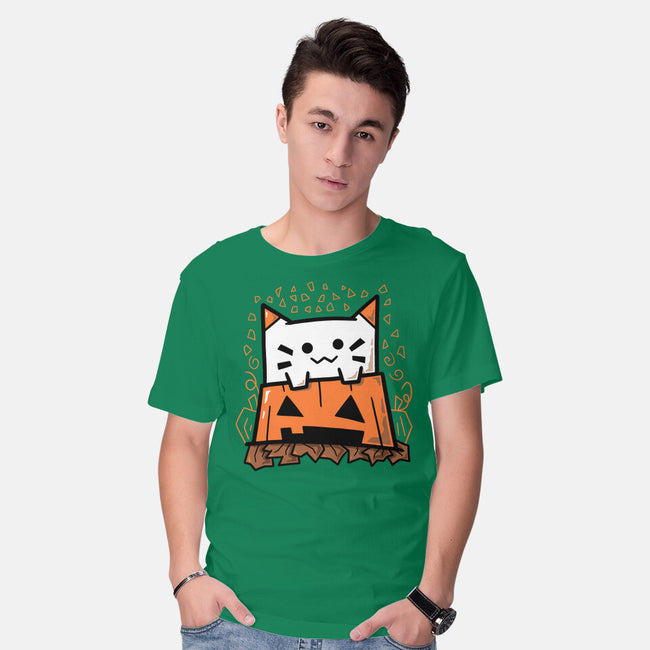Pumpkin Cat Meow-Mens-Basic-Tee-bloomgrace28