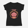 Muffin Dark Humor-Womens-V-Neck-Tee-Studio Mootant