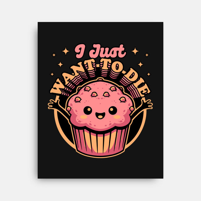 Muffin Dark Humor-None-Stretched-Canvas-Studio Mootant