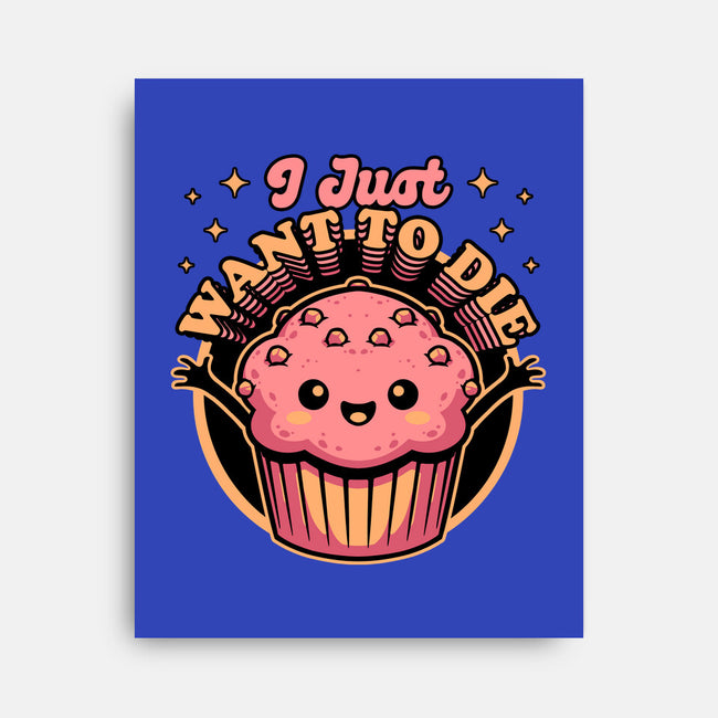 Muffin Dark Humor-None-Stretched-Canvas-Studio Mootant