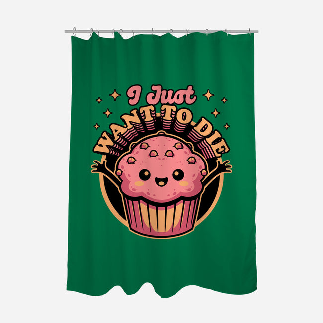 Muffin Dark Humor-None-Polyester-Shower Curtain-Studio Mootant