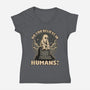 Ghost Believe In Humans-Womens-V-Neck-Tee-Studio Mootant