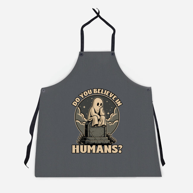 Ghost Believe In Humans-Unisex-Kitchen-Apron-Studio Mootant