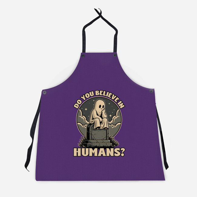 Ghost Believe In Humans-Unisex-Kitchen-Apron-Studio Mootant