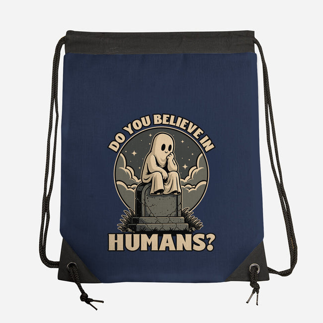 Ghost Believe In Humans-None-Drawstring-Bag-Studio Mootant