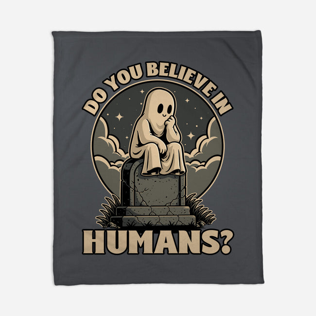 Ghost Believe In Humans-None-Fleece-Blanket-Studio Mootant