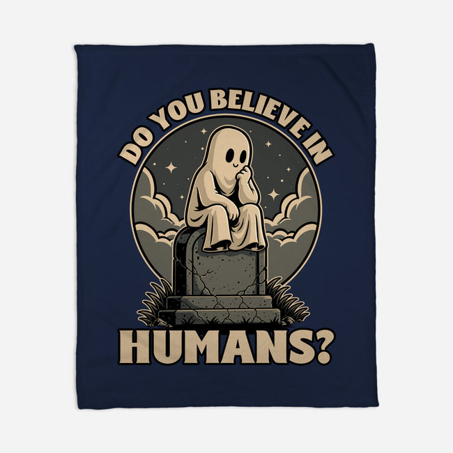 Ghost Believe In Humans-None-Fleece-Blanket-Studio Mootant