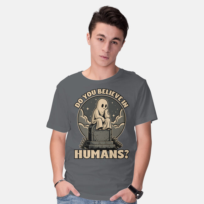 Ghost Believe In Humans-Mens-Basic-Tee-Studio Mootant