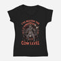 Game Cow Monster-Womens-V-Neck-Tee-Studio Mootant