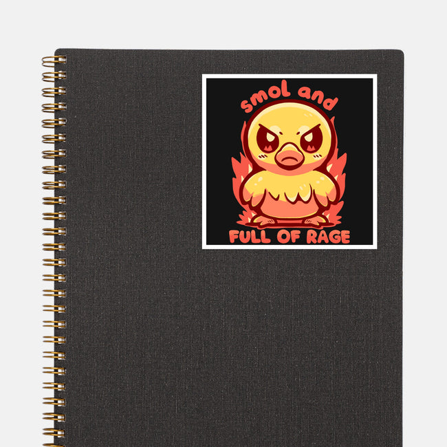 Smol And Full Of Rage-None-Glossy-Sticker-TechraNova