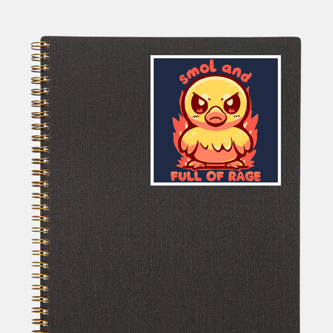 Smol And Full Of Rage-None-Glossy-Sticker-TechraNova