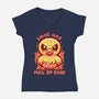 Smol And Full Of Rage-Womens-V-Neck-Tee-TechraNova