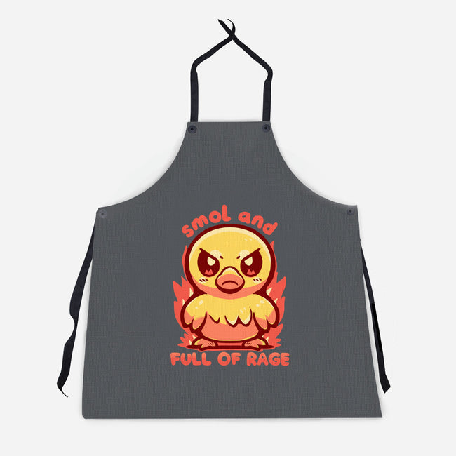Smol And Full Of Rage-Unisex-Kitchen-Apron-TechraNova