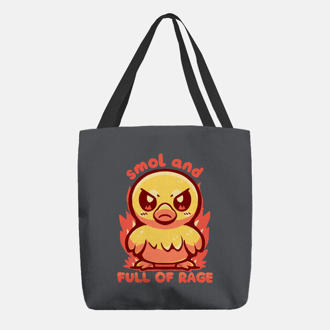 Smol And Full Of Rage-None-Basic Tote-Bag-TechraNova