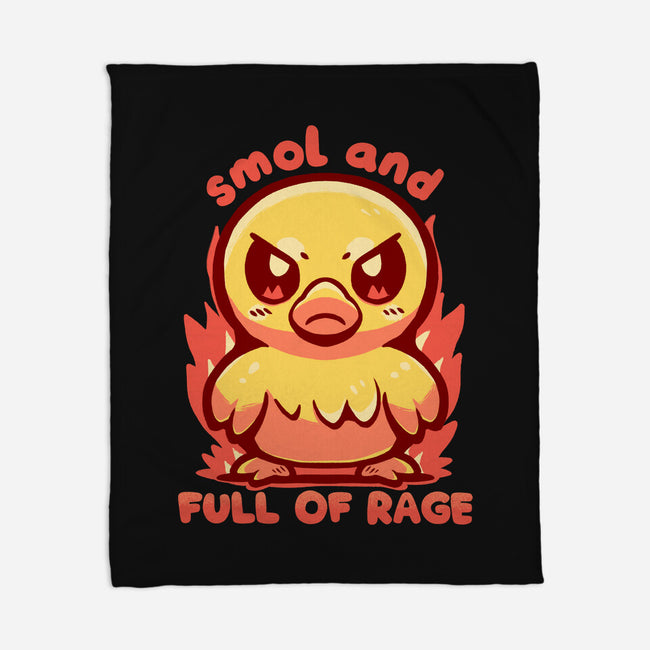 Smol And Full Of Rage-None-Fleece-Blanket-TechraNova