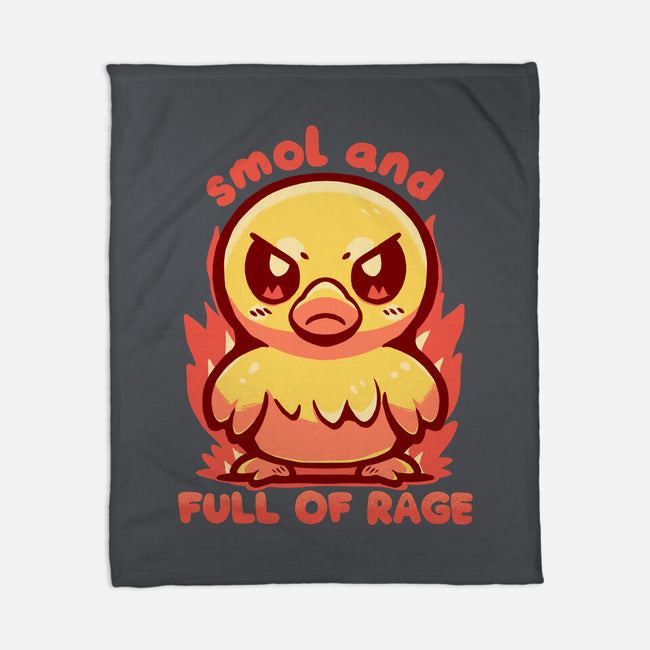 Smol And Full Of Rage-None-Fleece-Blanket-TechraNova