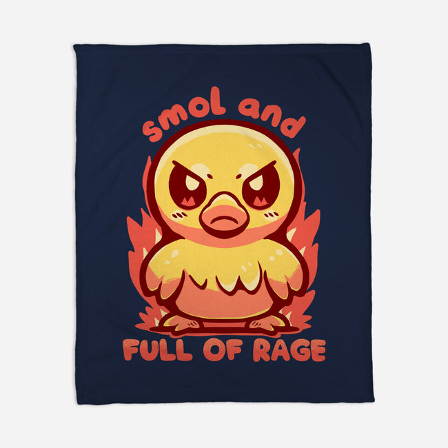 Smol And Full Of Rage-None-Fleece-Blanket-TechraNova