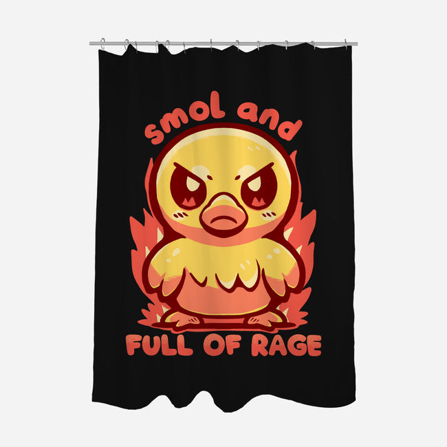 Smol And Full Of Rage-None-Polyester-Shower Curtain-TechraNova