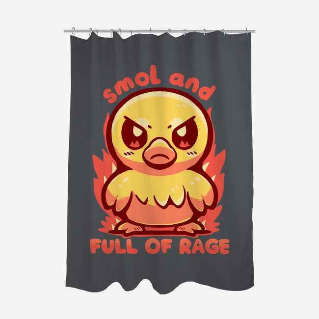 Smol And Full Of Rage-None-Polyester-Shower Curtain-TechraNova