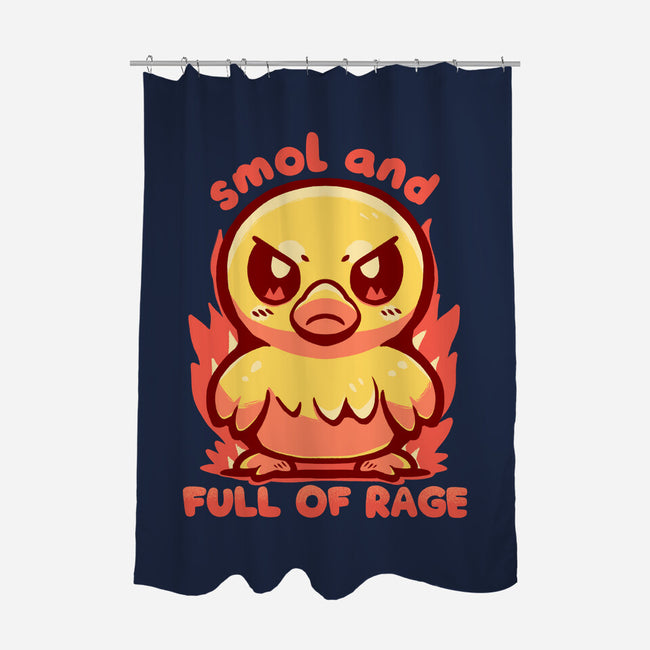 Smol And Full Of Rage-None-Polyester-Shower Curtain-TechraNova