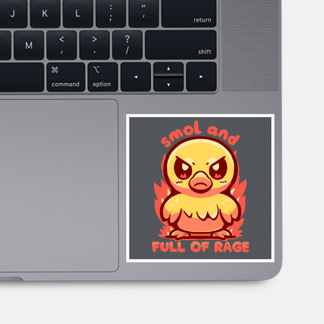 Smol And Full Of Rage-None-Glossy-Sticker-TechraNova