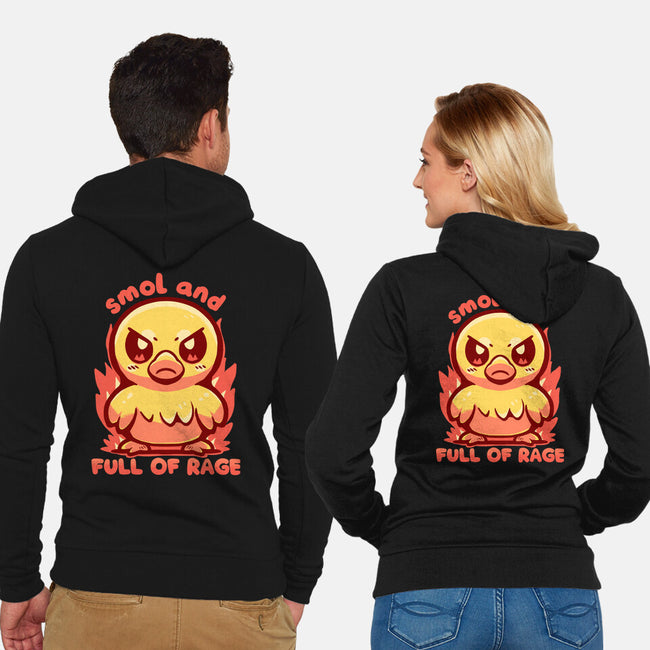 Smol And Full Of Rage-Unisex-Zip-Up-Sweatshirt-TechraNova