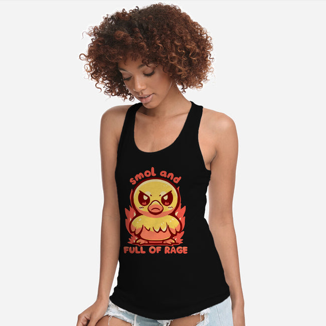 Smol And Full Of Rage-Womens-Racerback-Tank-TechraNova