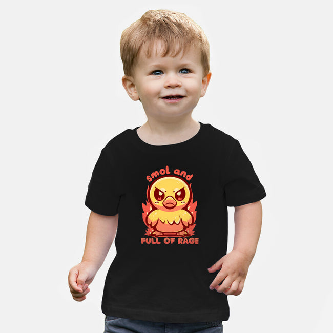Smol And Full Of Rage-Baby-Basic-Tee-TechraNova