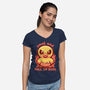 Smol And Full Of Rage-Womens-V-Neck-Tee-TechraNova
