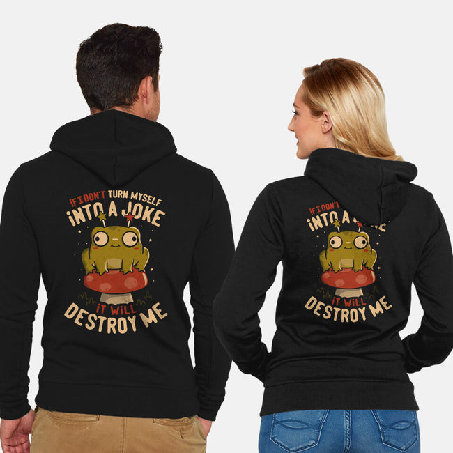 Turning Myself Into A Joke-Unisex-Zip-Up-Sweatshirt-koalastudio