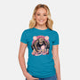 A Rock In The Outer Space-Womens-Fitted-Tee-glitchygorilla