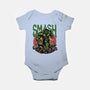 Green Smash-Baby-Basic-Onesie-glitchygorilla