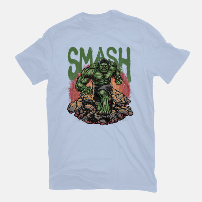 Green Smash-Mens-Basic-Tee-glitchygorilla