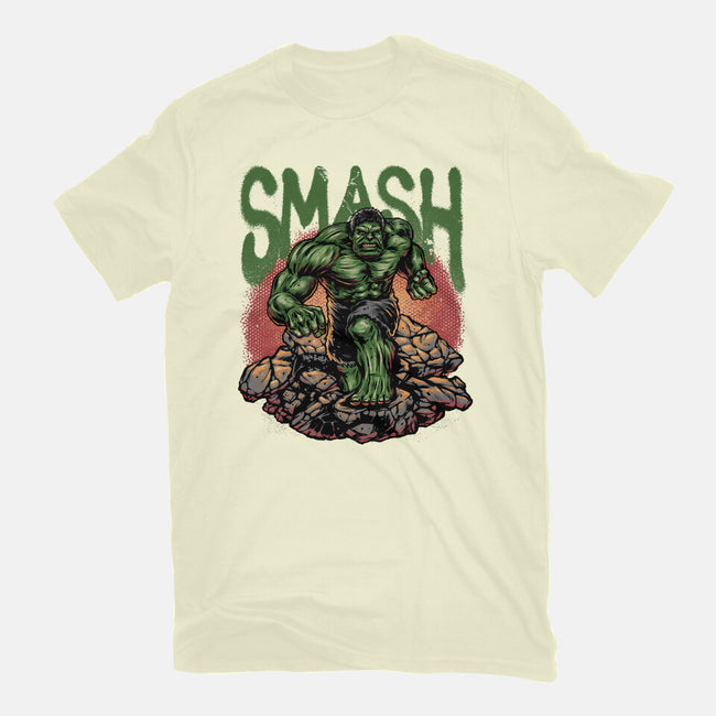 Green Smash-Mens-Basic-Tee-glitchygorilla